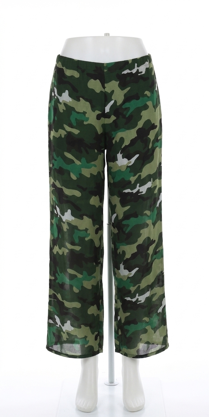 NEW GIGI MODA petrella camo jogger pants in olive